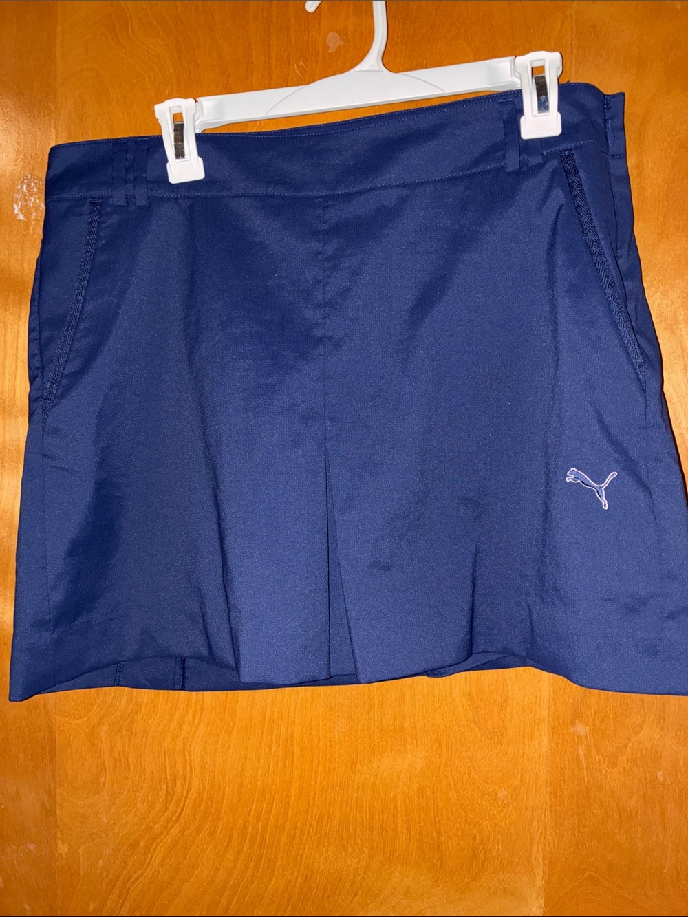 Puma golf skort Navy Blue Athletic Skirt with Logo Sz 12